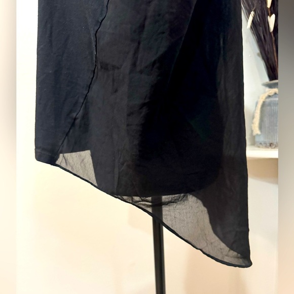 Velvet Thorn Sheer boho grunge style Black Graphic Top size Large - Picture 5 of 11